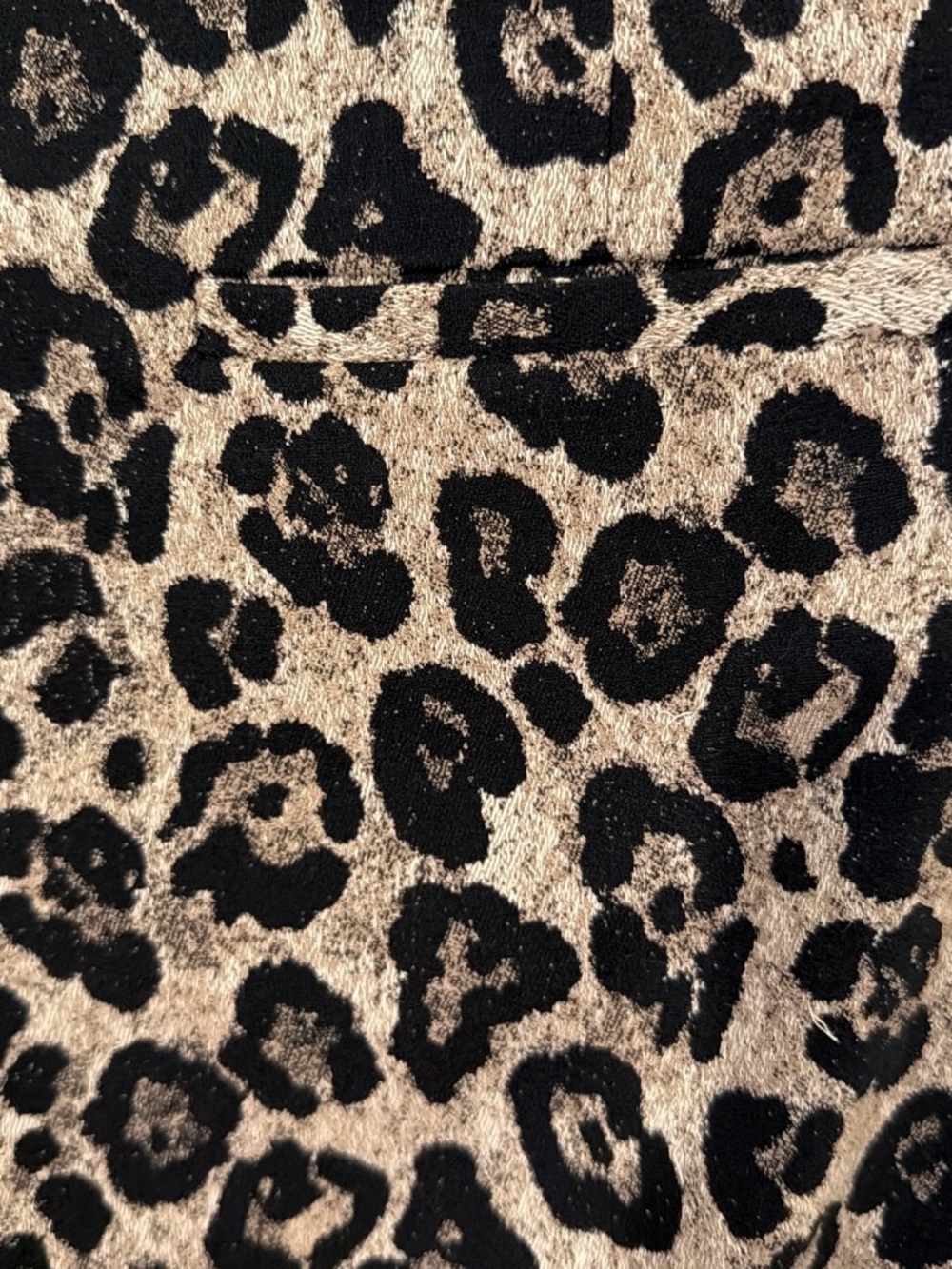Sézane Ciara Leopard Jacquard Print Knit Pants - Beige & Black - Picture 5 of 5